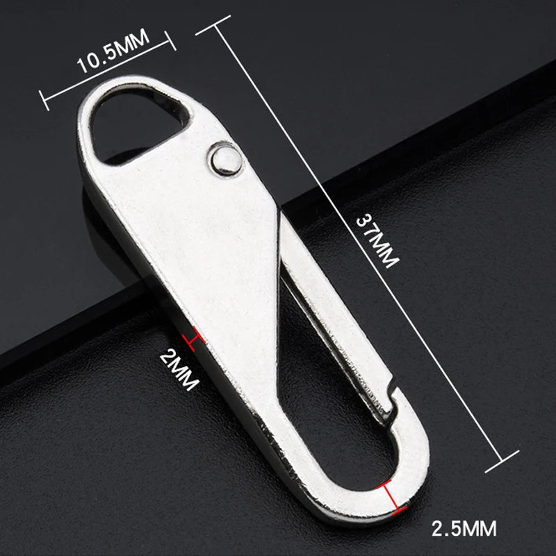 Metal Zip Puller Replacement Tab - 5PC/2pc Zipper Sliders for Backpacks, Purses - Detachable Zipper Head Repair Sewing Accessories