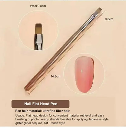 9PCS UV Gel Nail Brush Set – Liner DIY Painting Pen, Acrylic Drawing Brush for Nail Art Design & Tip Display Tools