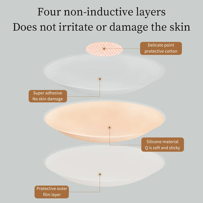 Reusable Silicone Nipple Covers - Invisible Strapless Breast Petals and Adhesive Bra Lift Pads for Women