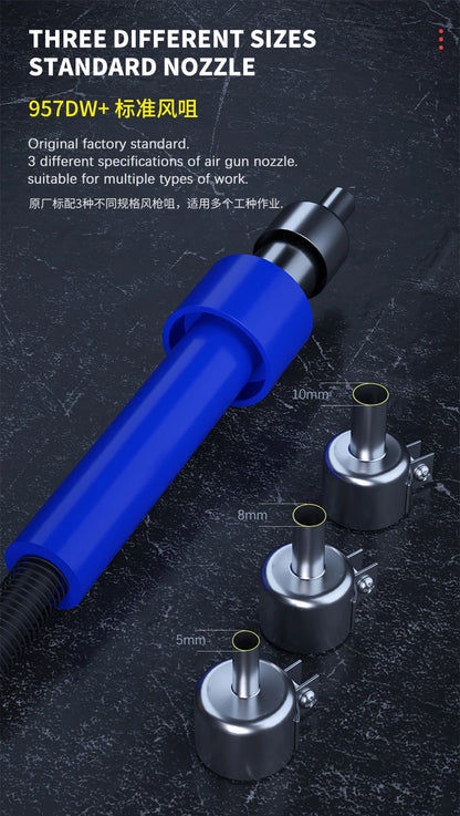 MECHANIC 957DW Soldering & Desoldering Station – Dual-Scroll Hot Air Rework Tool for PCB Mainboard and Tin Soldering