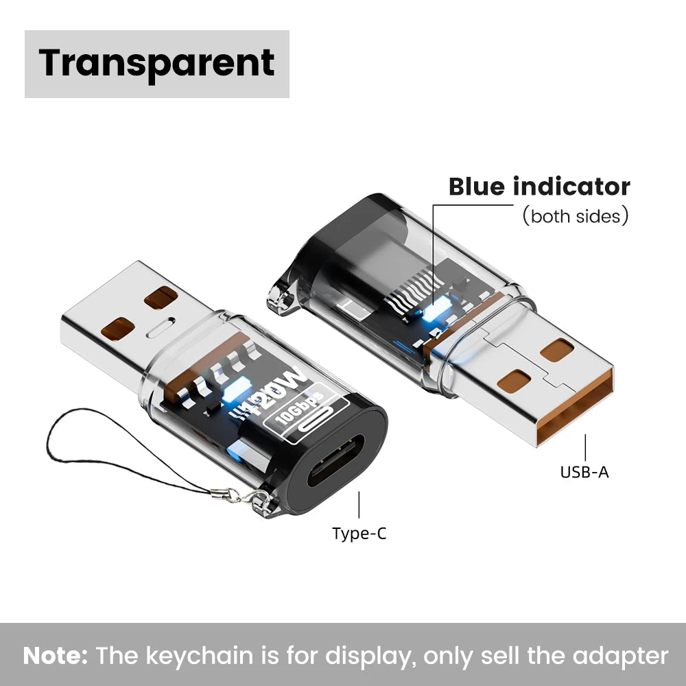 Olaf 120W USB-C OTG Adapter - USB 3.2 Type-C Fast Charging Connector for iPhone 15 16 MacBook iPad & Android Devices