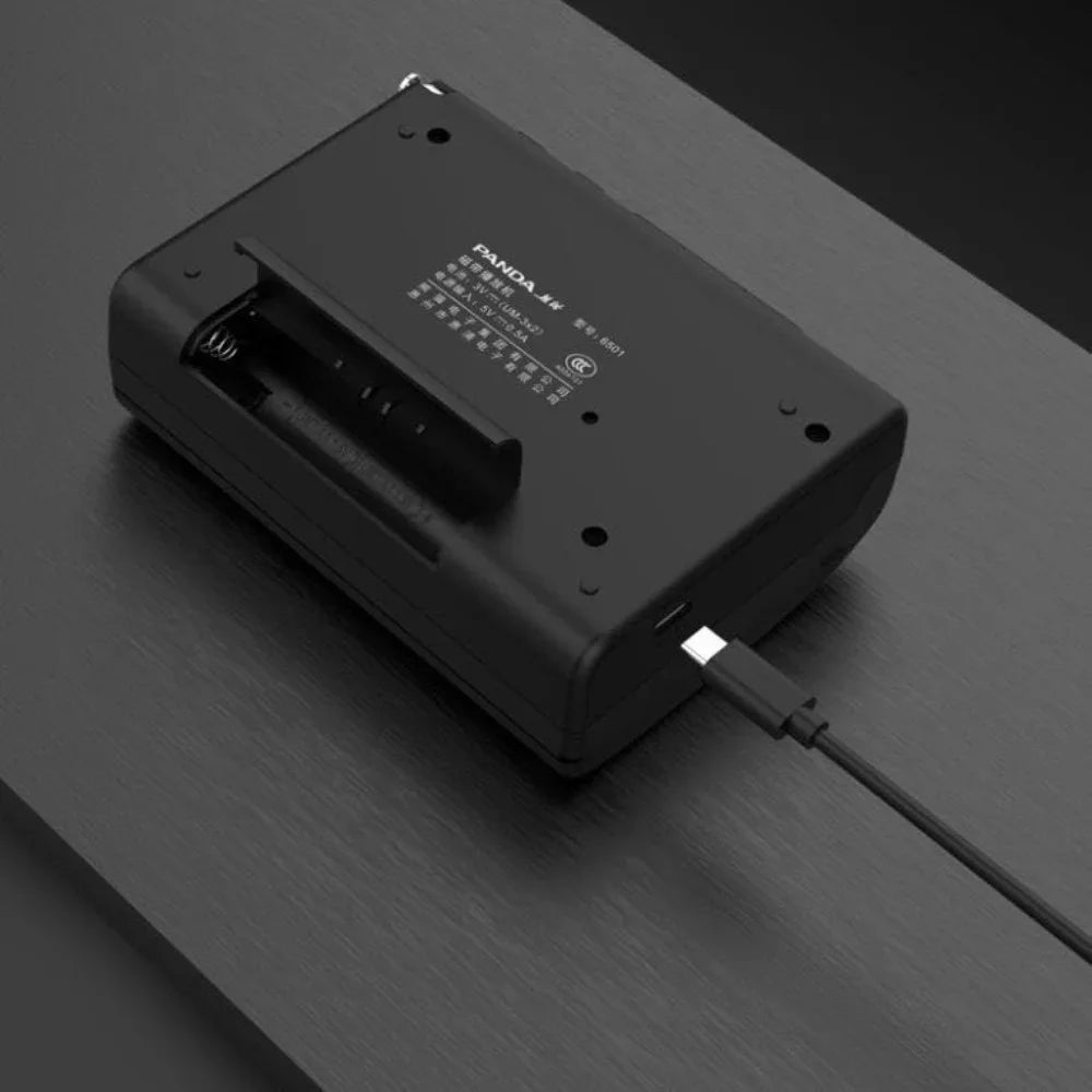 Portable Tape AM/FM Radio – Retro Cassette Music Player Walkman with Loudspeaker & 3.5mm Headphone Support