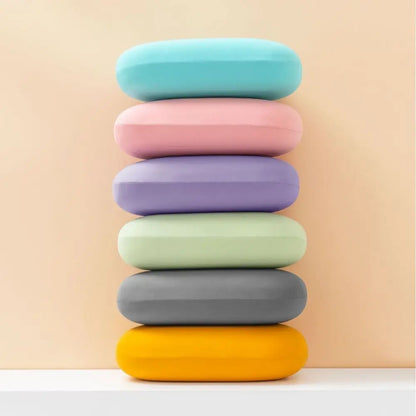 Portable Macaron Color Sponge Neck Pillow – Soft Multifunction Cervical Support Travel & Office Sleeping Cushion for Comfort and Relaxation