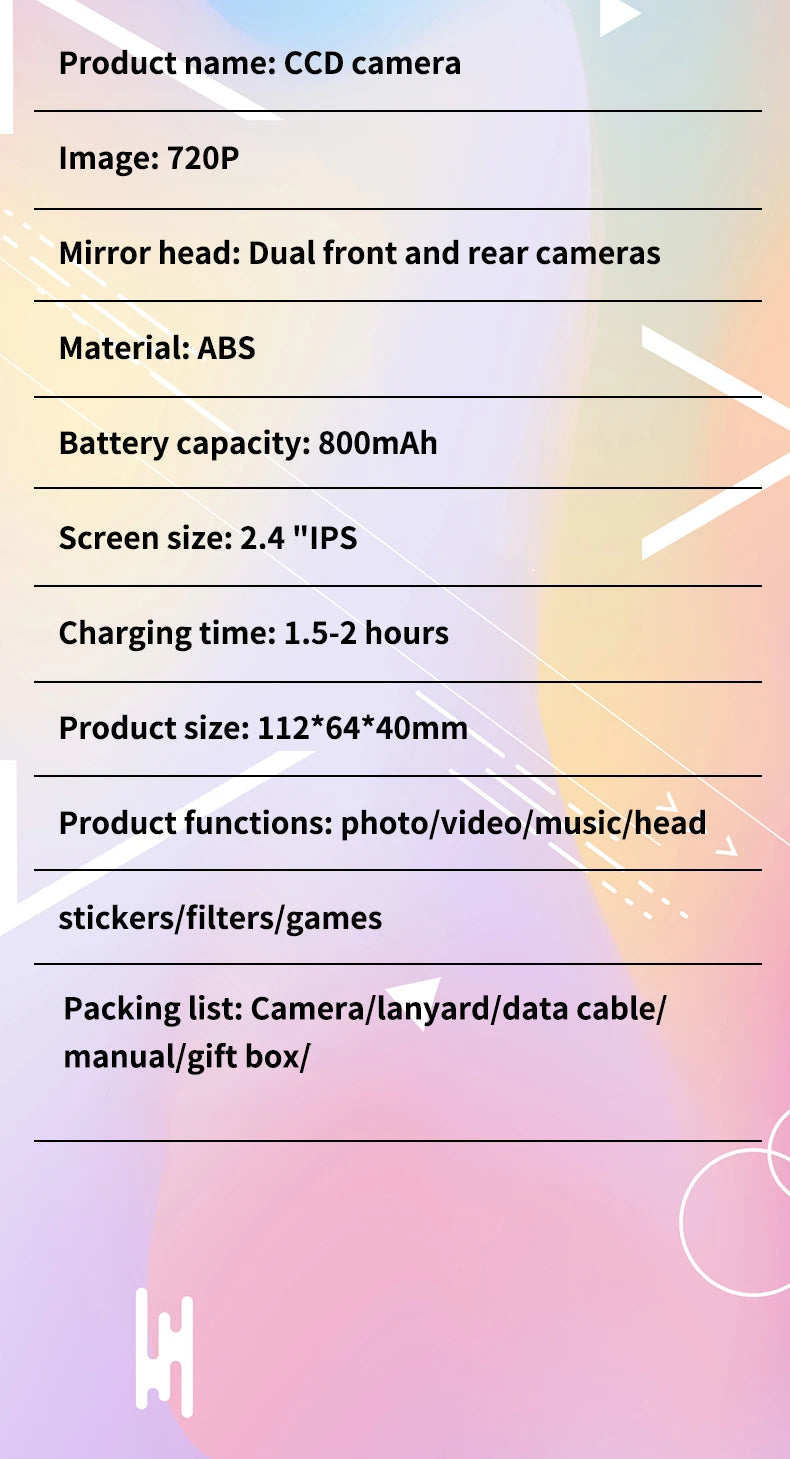 4K Digital Camera – 64MP Photography & Video Camcorder for Kids, Adults & Beginners | Rechargeable with 2.4 Inch Screen