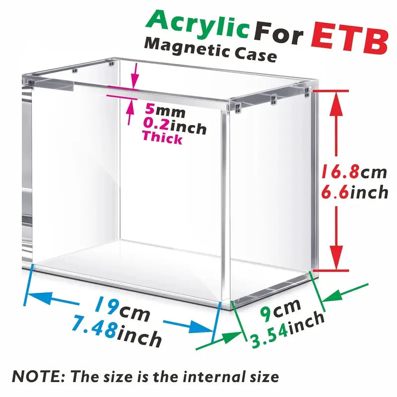 Acrylic Stackable Display Storage Box – ETB Compatible Elite Trainer Box Organizer for Trading Cards