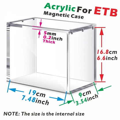 Acrylic Stackable Display Storage Box – ETB Compatible Elite Trainer Box Organizer for Trading Cards