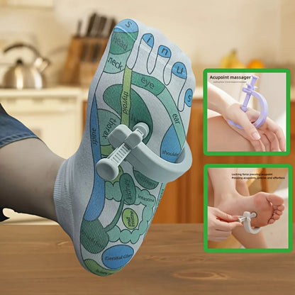 Foot Acupressure Massage Tool - Reflexology Pressure Point Foot Care Aid