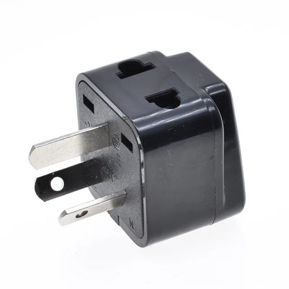 Universal 2-in-1 Plug Adapter – CN, US, UK, EU to AU Converter Socket for Australia & New Zealand Travel, 10A (White/Black)
