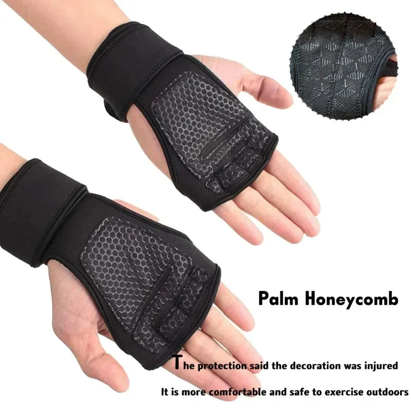 Training Sport Gloves – Half Finger Weightlifting Gloves for Men & Women, Non-Slip Hand, Wrist & Palm Protector for Gym & Bodybuilding