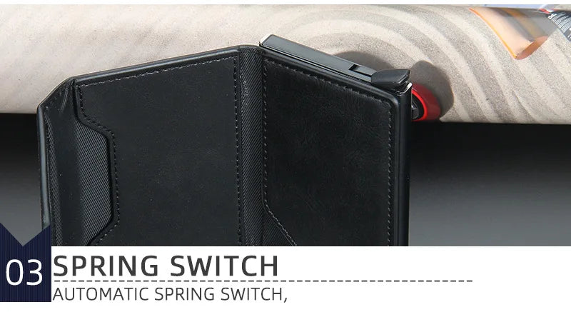 Anti-Theft RFID Credit Card Holder – Smart Minimalist Slim Wallet for Men & Women, Cardholder & Cash Case