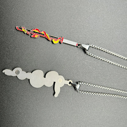 Demon Slayer Anime Necklace – Kimetsu no Yaiba Enamel Pendant Choker, Stainless Steel Cosplay Jewelry Gift