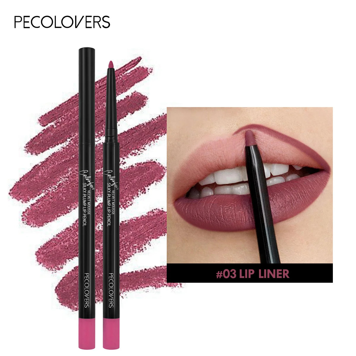 Waterproof Matte Lipliner Pencil – Long Lasting Red Contour Tint, Non-Stick & Moisturizing Lipstick in 12 Colors