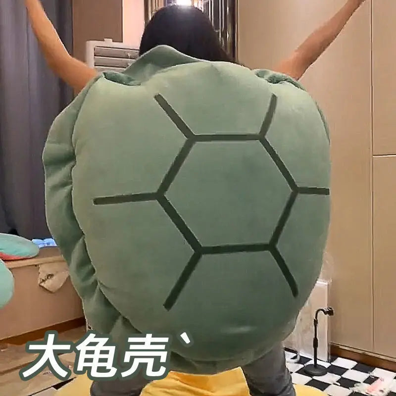 80/100CM Big Turtle Shell Plush — Wearable Stuffed Pillow Sleeping Bag, Funny Soft Cushion Gift