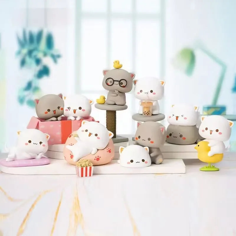Kawaii Mitao Cat Season 2 Lucky Cat Blind Box - Cute Cartoon Collectible Figures for Home Decor, Holidays, and Gifts