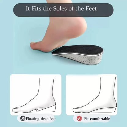 2-4cm Memory Foam Insoles – Height Increase Templates for Men, Breathable & Sweat-Absorbent, Running Shoe Accessories