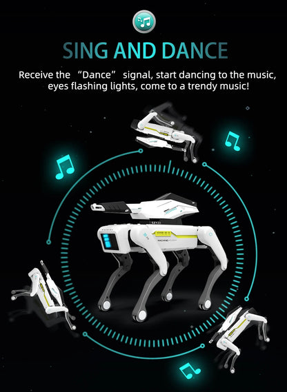 Teeggi Electric RC Intelligent Robot Dog – Multifunctional Bionic Smart Mechanical Dog with Turret, Educational Toy Gift