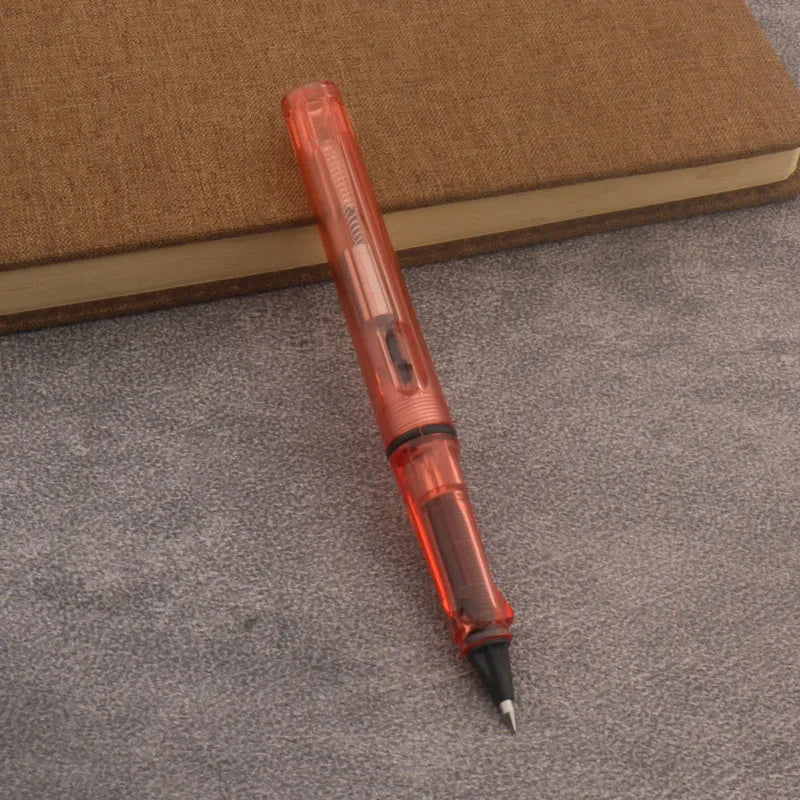 High Quality Transparent White Piston Fountain Pen with Bullet Nib 0.38mm/0.5mm for Office & School Stationery