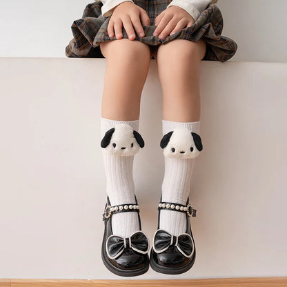 Sanrio Kuromi, Melody, Cinnamoroll & Kitty Cat Socks – Kawaii Cartoon Mid-Tube Socks for Girls, Korean Style Trendy Student Socks