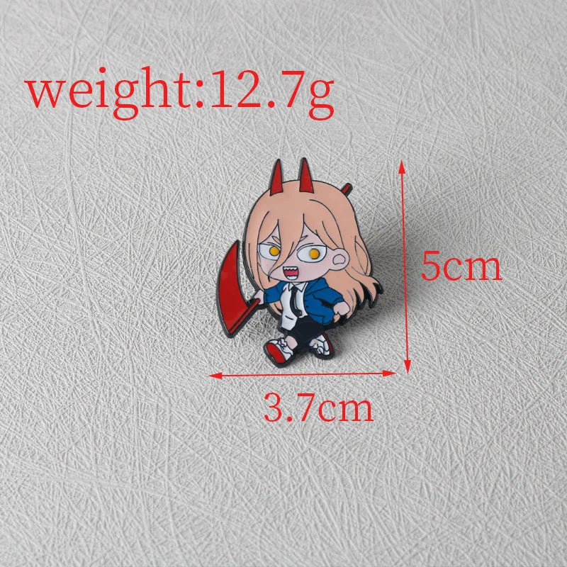 2PCS Anime Character Enamel Pins - Cute Metal Lapel Brooches for Clothing, Backpacks and Cosplay Gifts