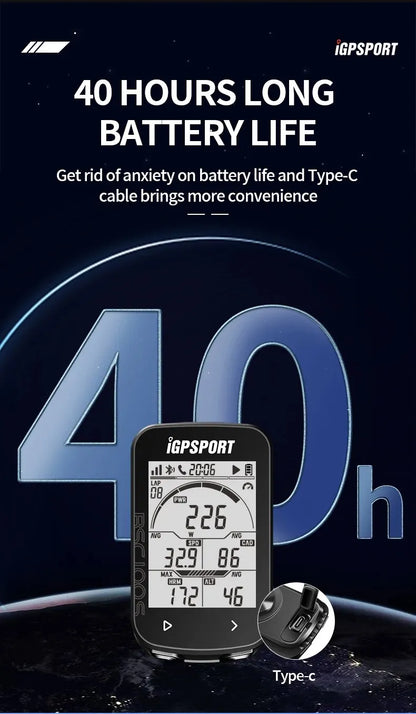IGPSPORT BSC100S GPS Bike Computer — Wireless Speedometer, Digital Stopwatch & Cycling Odometer