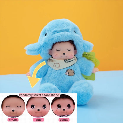18cm Mochich Vinyl Plush Toy – Transformable Dolphin, Aries Bear & Crab with Removable Hat, Cute Gift for Kids & Lovers