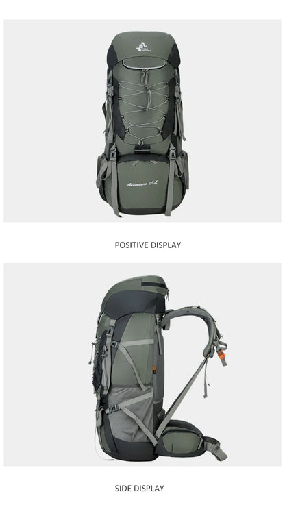75L Camping & Hiking Backpack with Rain Cover - Outdoor Travel, Trekking & Climbing Rucksack for Men