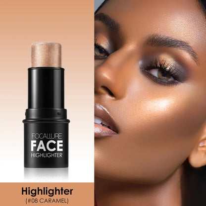 FOCALLURE Bronzer Highlighter Stick - Waterproof Body & Face Contour, Corrector & Illuminator Cream for Women's Makeup