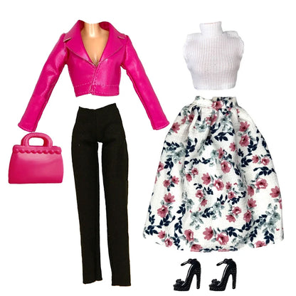 Deluxe Doll Clothes Set – Black & Red Tea Time Fashion Outfit for 11.5” Dolls
