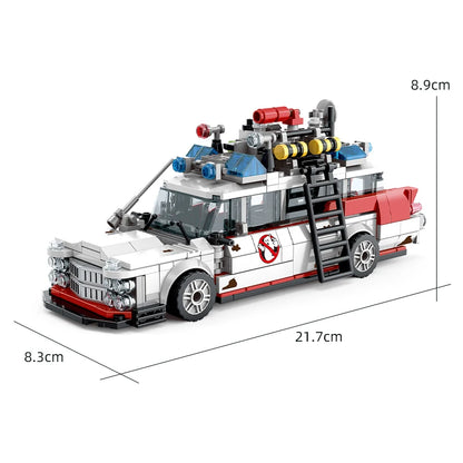 Creative Ghostbusters ECTO-1 Vehicle – Technical Building Blocks Racing Car Model, Assembly Toy for Kids & Adults
