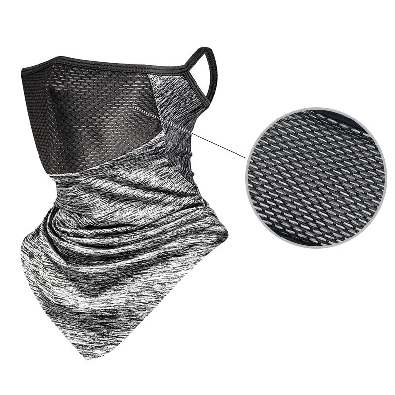 Summer Men’s Full-Face Cycling Mask – Breathable Ice Silk Neck Bandana with UV Protection
