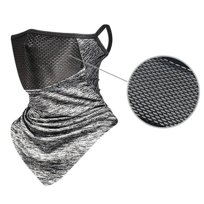 Summer Men’s Full-Face Cycling Mask – Breathable Ice Silk Neck Bandana with UV Protection
