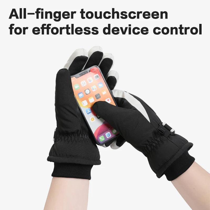 Men’s Waterproof Winter Ski Gloves – Thermal Touchscreen Cold Weather Gloves for Skiing, Cycling & Outdoor Sports