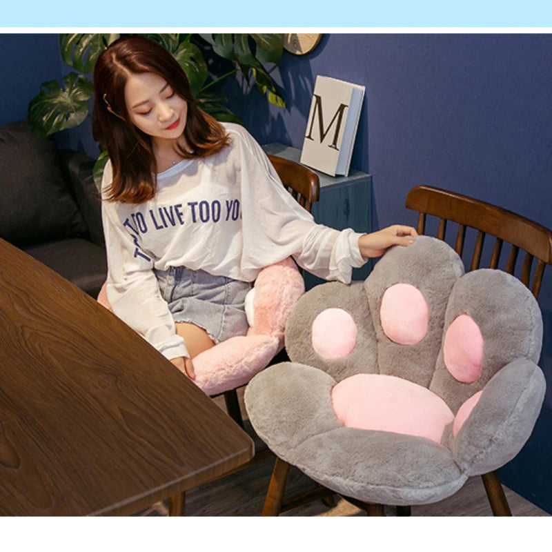 Cat Paw Chair Cushion | Lovely Cat Paw-Shaped Cozy Seat Pad and Floor Pillow | Adorable Chair Cushion for Comfort