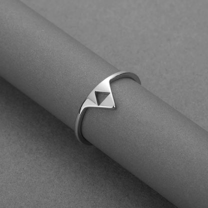 Kinitial Vintage Stainless Steel Triforce Triangle Ring – Men’s Simple Jewelry Gift