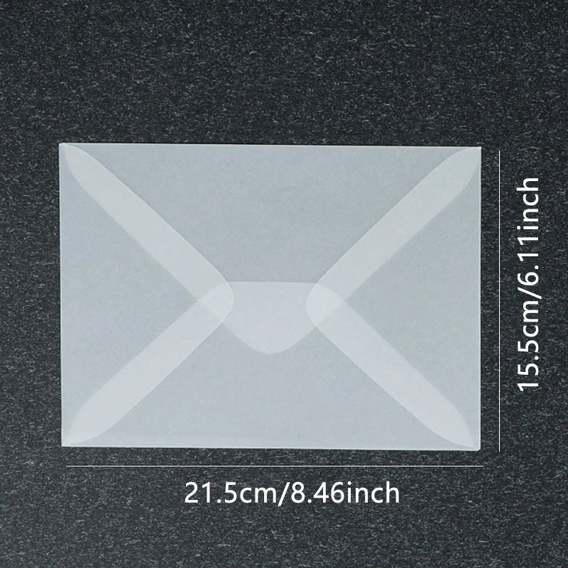 50 Pcs Blank Translucent Envelopes – for Invitations, Postcards, Gift Boxes, Wedding & Business Letters