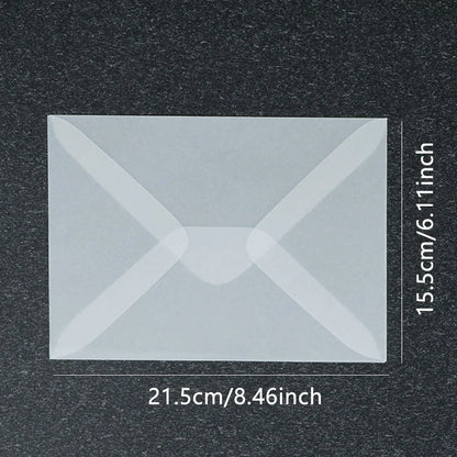 50 Pcs Blank Translucent Envelopes – for Invitations, Postcards, Gift Boxes, Wedding & Business Letters