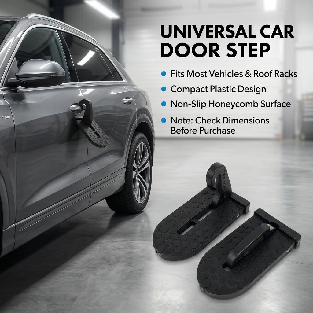 Foldable Car Door Step - Universal Roof Rack Accessory with Latch Hook for Safe Roof Access and Vehicle Maintenance
