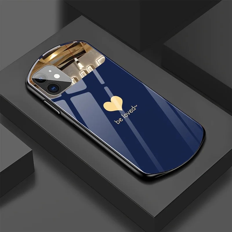 Fashionable Glass iPhone Case - Anti-Drop & Shockproof Protective Back Cover for Pro, Max & Plus Models