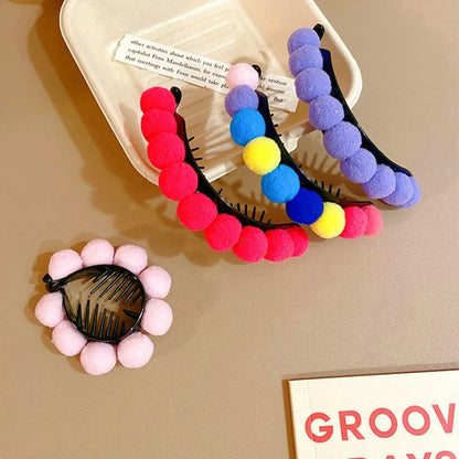 Kid's Fruit Hair Claw: Adorable Hair Clip Ornament with Hairball Design - Non-Injury Headwear for Girls' Cute Hairstyles