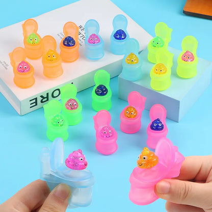 Mini Toilet Squishy Fidget Toy – Funny Pop-Up Stress Relief Sensory Toy for Kids, Party Favors & Decompression