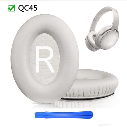 KUTOU Replacement Ear Pads for Bose QC45 – Soft Protein Leather Cushions for QuietComfort 45