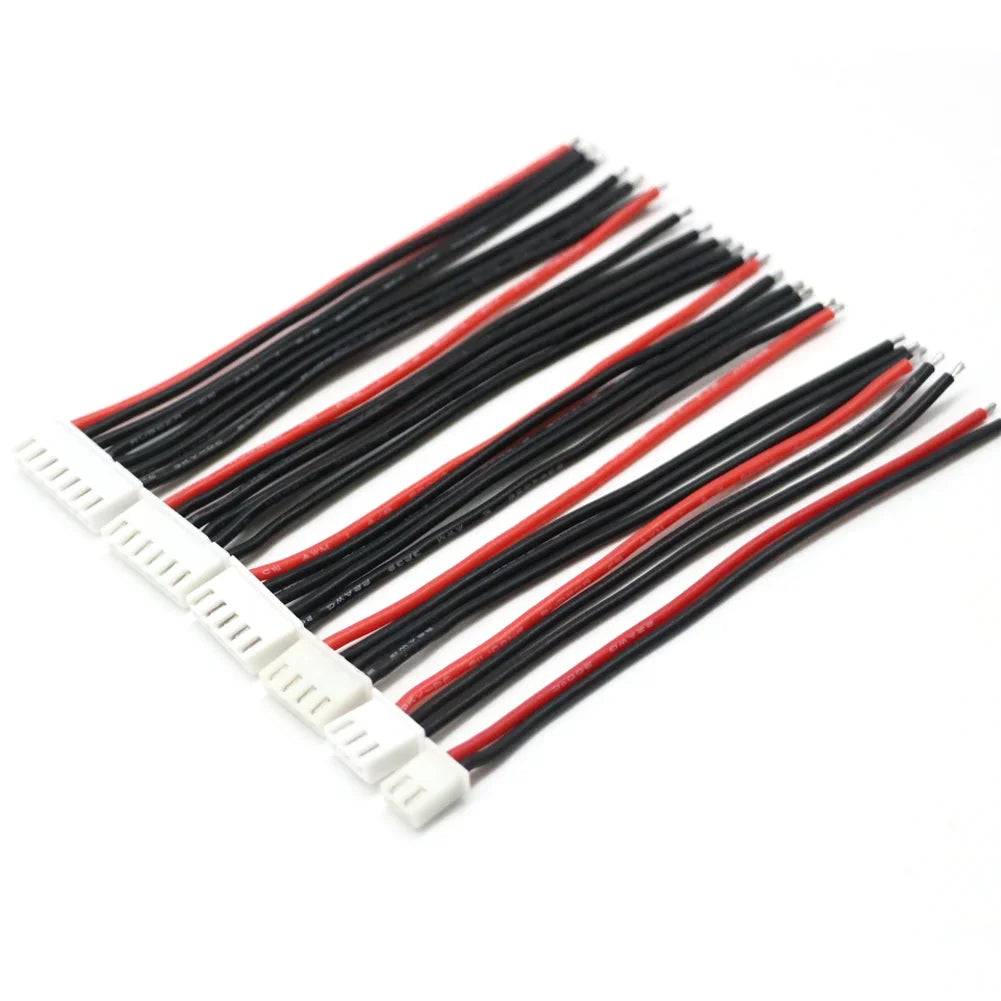 10pcs Lipo Battery Balance Charger Cables – 1S to 8S, IMAX B6 Connector, 30/20/15/10cm Single Head Wire