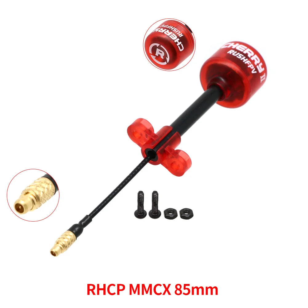 RUSHFPV Cherry 2 II 5.8G FPV Antenna — LHCP/RHCP SMA UFL IPEX MMCX for Freestyle Analog & Digital Drones