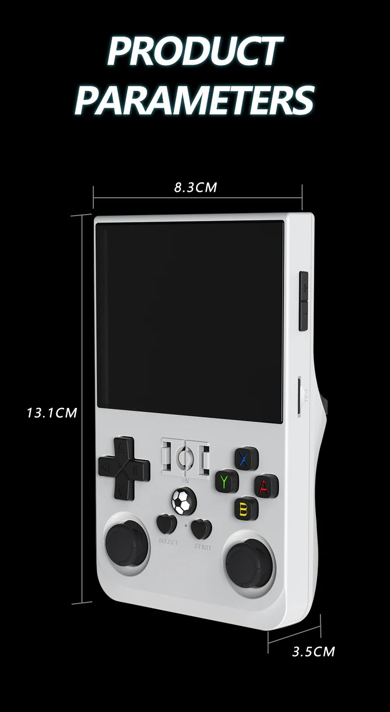 Open Source R36 PRO Retro Handheld Game Console 3.5" IPS Screen Linux Portable Player with 128GB Games