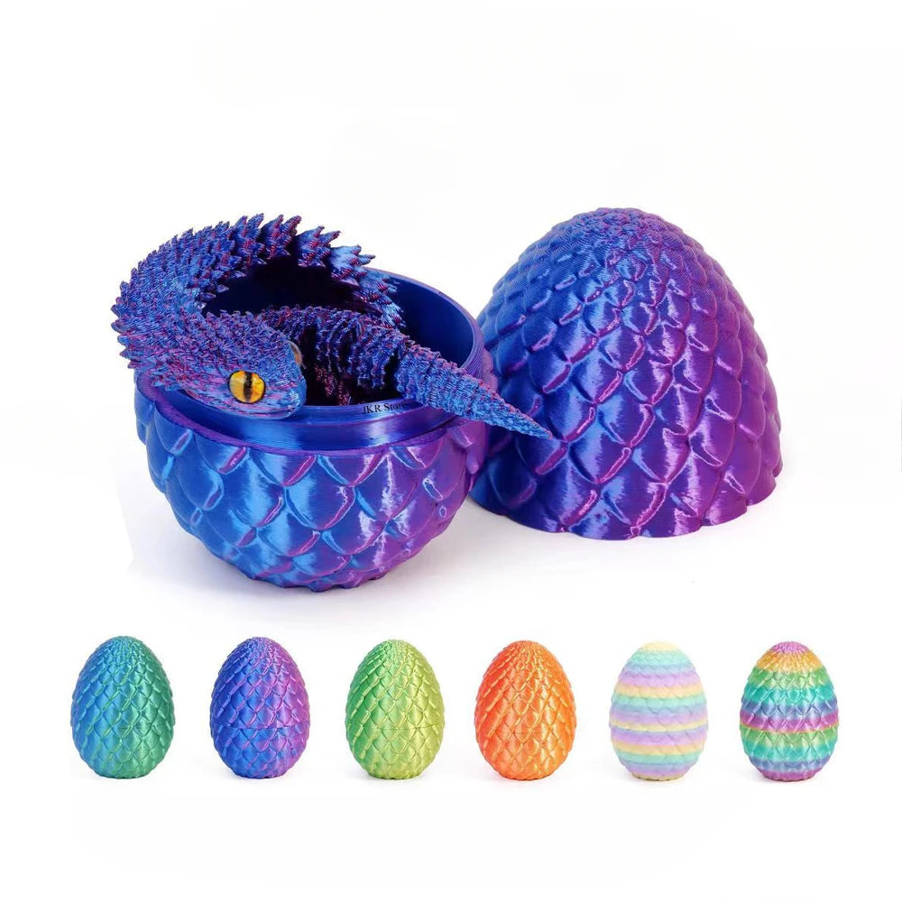 3D Printed Snake Egg Toys – Rotating Articulating Desktop Decorations & Anime-Inspired Home Decor Figures