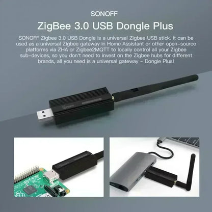 Sonoff Zigbee 3.0 USB Dongle Plus E – Wireless Zigbee Gateway with USB Interface, EFR32MG21, Alexa & Google Home Voice Control
