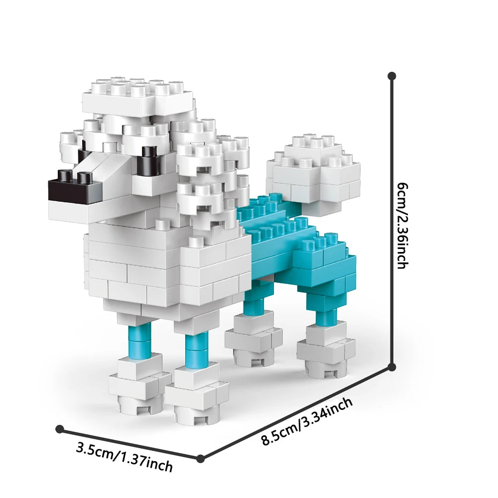 Mini Dachshund Dog Building Blocks Toy – Lifelike Construction Set for Kids & Adults, Fun Educational DIY