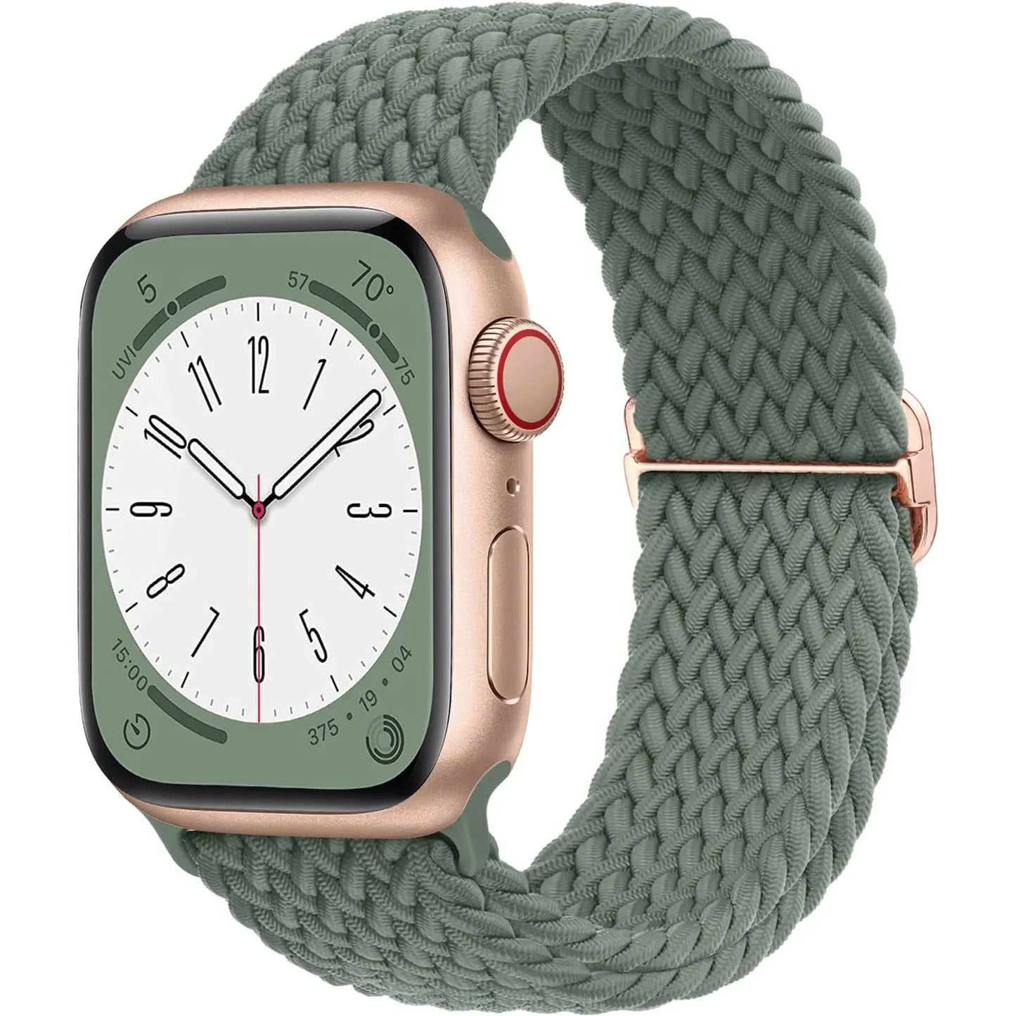 Braided Solo Loop Apple Watch Ultra Band – Elastic Nylon Adjustable Sport Bracelet Strap for iWatch SE, Series 3–9 (38mm–49mm)