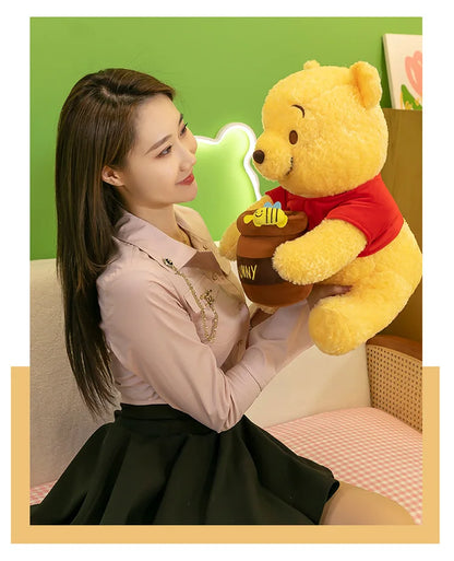35–55cm Winnie the Pooh Plush Toy — Anime Disney Honey Jar Soft Stuffed Pooh Bear for Kids, Children, Kawaii Birthday Gift