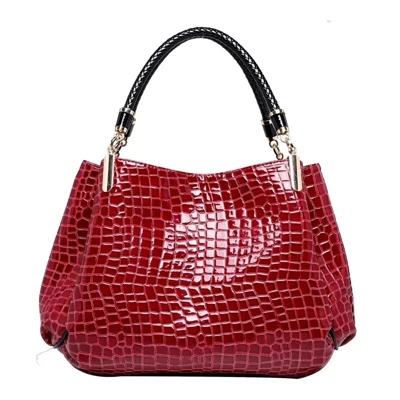 Luxury Women’s Leather Casual Tote Bag – High Quality Large Shoulder & Crossbody Handbag
